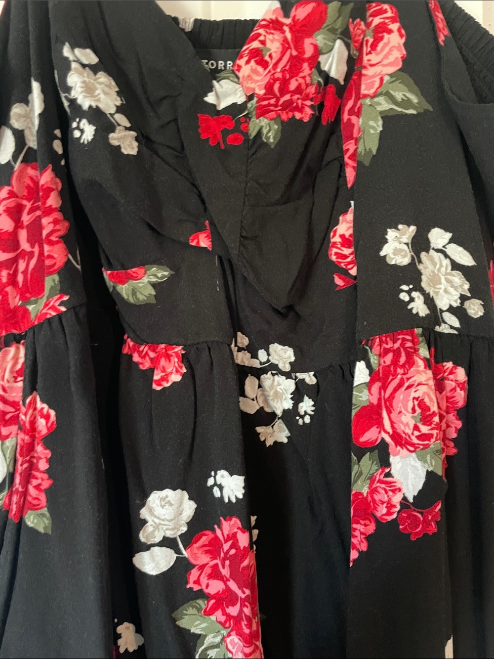 Torrid Black Floral Dress - Picture 3 of 4